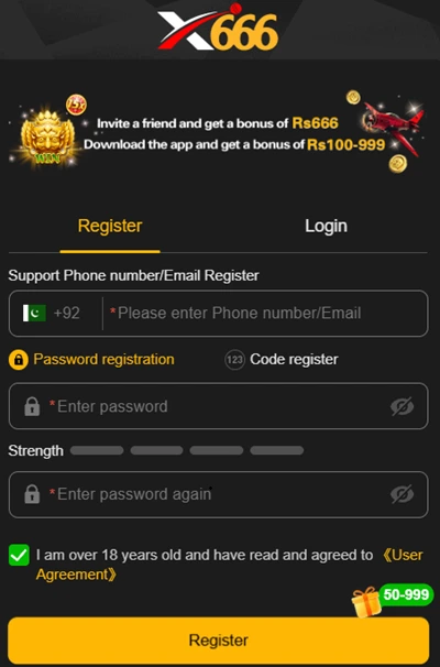 X666 Registration